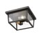 Z-Lite Beacon 3 Light Outdoor Flush Ceiling Mount Fixture, Oil Rubbed Bronze & Clear Beveled 568F-ORB - alternate 3